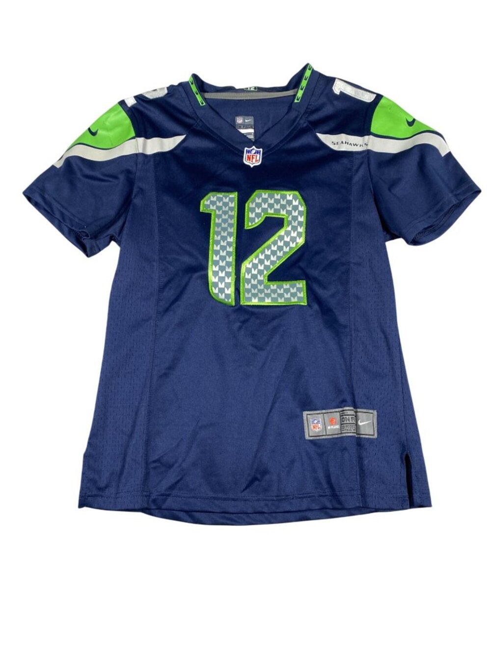 Seattle Seahawks 12th Man Youth Nike NFL On-Field Jersey Navy & Green Large